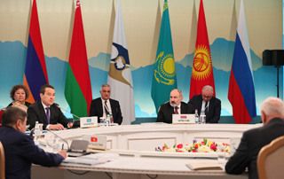 Le Premier ministre a participé à la séance dans un format restreint du Conseil intergouvernemental eurasiatique