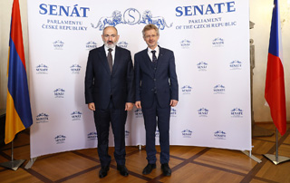 Prime Minister Pashinyan meets the President of the Senate of the Czech Republic, Miloš Vistarčil