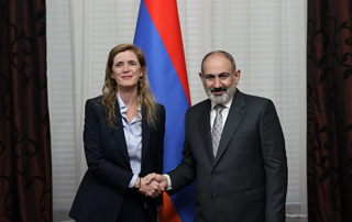 Nikol Pashinyan and Samantha Power meet in Brussels