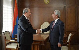 Prime Minister Serzh Sargsyan meets with President Armen Sarkissian