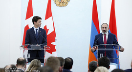 Conférence de presse du Premier ministre de la République d'Arménie, Nikol Pashinyan, et du Premier ministre canadien, Justin Trudeau