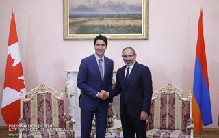 La coopération Arménie-Canada a un grand potentiel d'approfondissement. Nikol Pashinyan a félicité Justin Trudeau