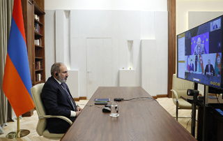 Nikol Pashinyan, Emmanuel Macron, Charles Michel and Ilham Aliyev hold remote meeting