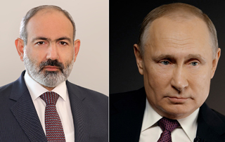 
Состоялся телефонный разговор премьер-министра Армении и президента РФ
