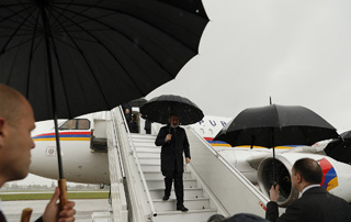 The Prime Minister arrives in Sochi