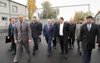 The Prime Minister attends the opening ceremony of the new combined feed factory in Yeghvard