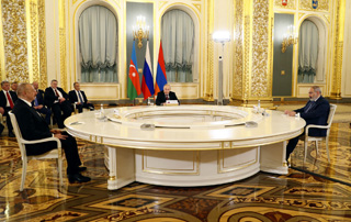 The meeting of Armenian Prime Minister, the Presidents of the Russian Federation and Azerbaijan was held in Moscow