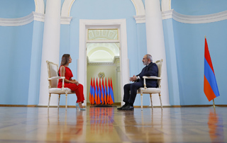 Интервью премьер-министра Пашиняна телеканалу Euronews