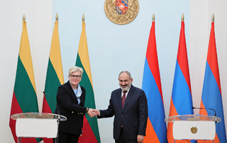 Prime Ministers of Armenia and Lithuania, Nikol Pashinyan and Ingrida Šimonytė, meet in Yerevan