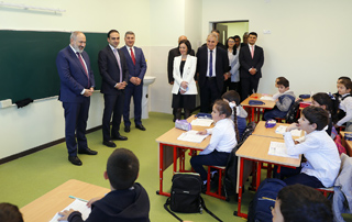 Every student should leave school with a strong mind, strong soul and strong body. The Prime Minister visits newly built schools in Yerevan

