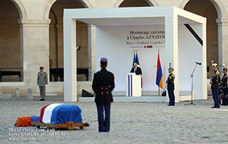 Речь премьер-министра Никола Пашиняна на церемонии прощания с Шарлем Азнавуром