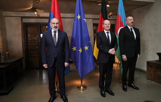 В Мюнхене состоялась трехсторонняя встреча Никола Пашиняна, Олафа Шольца и Ильхама Алиева