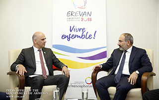 В рамках саммита МОФ премьер-министр Армении встретился с президентом Швейцарии, президентом Эстонии, избранным премьер-министром Квебека и вице-премьером Вьетнама