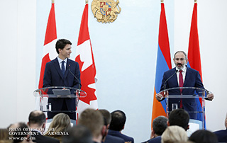 Les Premiers ministres arménien et canadien font des déclarations résumant les résultats des négociations