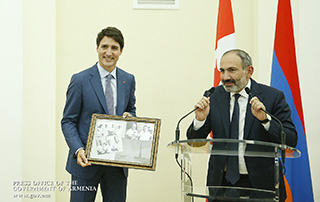 Le Premier ministre  Nikol Pashinyan, a organisé un dîner officiel en l'honneur du Premier ministre du Canada, Justin Trudeau