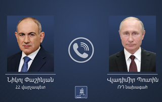 Entretien téléphonique entre Nikol Pashinyan et Vladimir Poutine