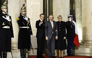 The Prime Minister attends dinner hosted by Emmanuel Macron