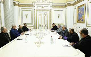The Prime Minister meets with a group of Bishops of the Armenian Apostolic Holy Church