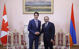 Никол Пашинян провел телефонный разговор с премьер-министром Канады Джастином Трюдо