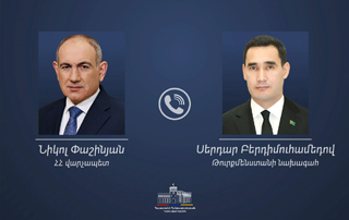Состоялся телефонный разговор премьер-министра Армении и президента Туркменистана