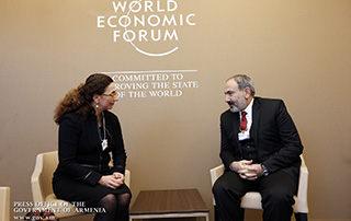 Nikol Pashinyan discusses cooperation prospects with Mitsubishi Heavy Industries, JICA and eBay executives in Davos