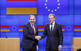 “Armenia has the political will to enhance the partnership with the European Union” – Nikol Pashinyan and Donald Tusk made statements for mass media following their meeting in Brussels