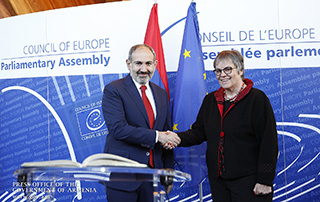 Nikol Pashinyan entame sa visite au Conseil de l'Europe;   Le Premier ministre a rencontré la Présidente de l'APCE,  Liliane Maury Pasquier  