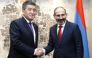 Никол Пашинян и Сооронбай Жээнбеков обсудили возможности и перспективы дальнейшего развития армяно-кыргызских отношений