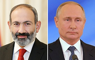 Le Premier ministre de la République d’Arménie  Nikol Pashinyan et le Président de la Fédération de Russie Vladimir Poutine ont eu une conversation téléphonique