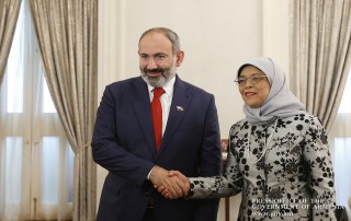 Rencontre entre le Premier ministre de la République d’Arménie  et la Présidente de la République de Singapour; Un certain nombre de questions liées aux relations bilatérales ont été discutées