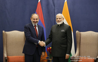 Armenian Premier meets with India’s Prime Minister Narendra Modi in New York