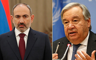 Le Premier ministre Nikol Pashinyan s’est entretenu au téléphone avec Antonio Guterres