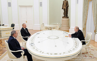 Joint statement issued following meeting between Nikol Pashinyan, Vladimir Putin and Ilham Aliyev