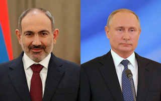 Վարչապետ Փաշինյանը հեռախոսազրույց է ունեցել Վլադիմիր Պուտինի հետ