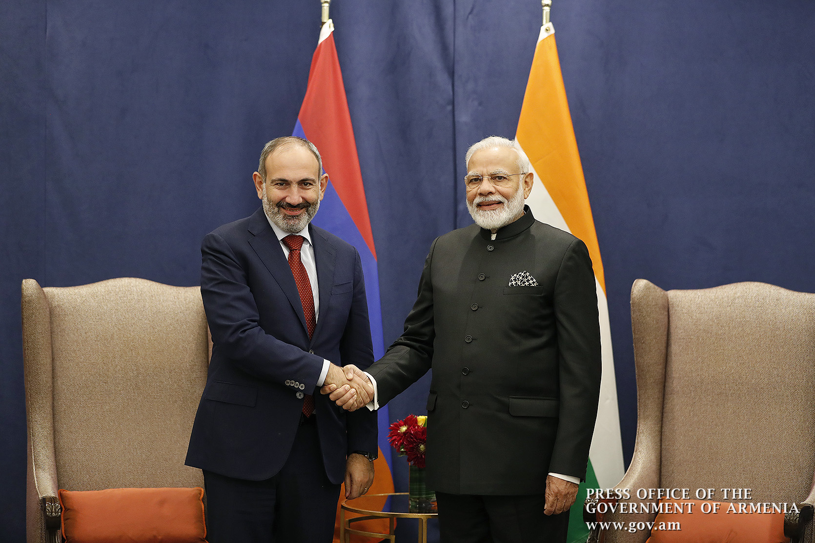 Armenian Premier meets with India's Prime Minister Narendra Modi in New York - Press releases - Updates - The Prime Minister of the Republic of Armenia