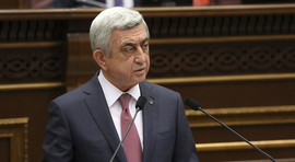 Речь премьер-министра Сержа Саргсяна после объявления результатов голосования на специальном заседании НС
