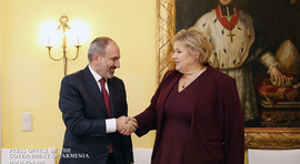 Վարչապետը հանդիպել է Նորվեգիայի վարչապետ Էռնա Սոլբերգի հետ