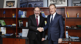 Վարչապետը հանդիպել է Եվրոպական ժողովրդական կուսակցության (ԵԺԿ) նախագահ Դոնալդ Տուսկի հետ