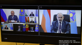 Никол Пашинян принял участие в заседании Совета коллективной безопасности ОДКБ в режиме видеоконференции